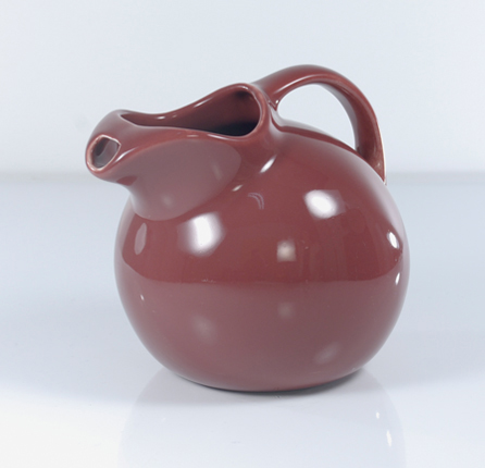 Vintage Hall ceramic Ball pitcher in chinese red