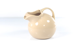 Hall China Co. Ball pitcher with ice lip in Sandust tan